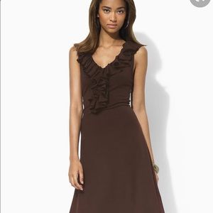 Ralph Lauren ruffles v neck dress